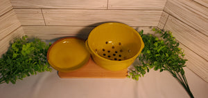 Berry Bowl w/ Drainage Dish